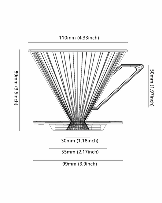 بومبر  V60  موديل (Elf )   MHW-3BOMBER Elf Dripper